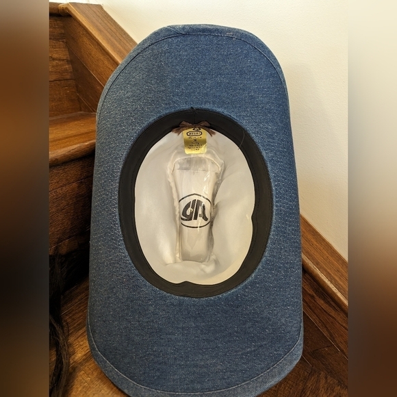 Vintage western 60's blue denim cowboy hat. Size 7-7 1/8 - Picture 11 of 17